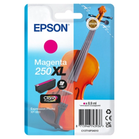 Oryginalny Tusz Magenta EPSON 250XL T16P3, C13T16P34010